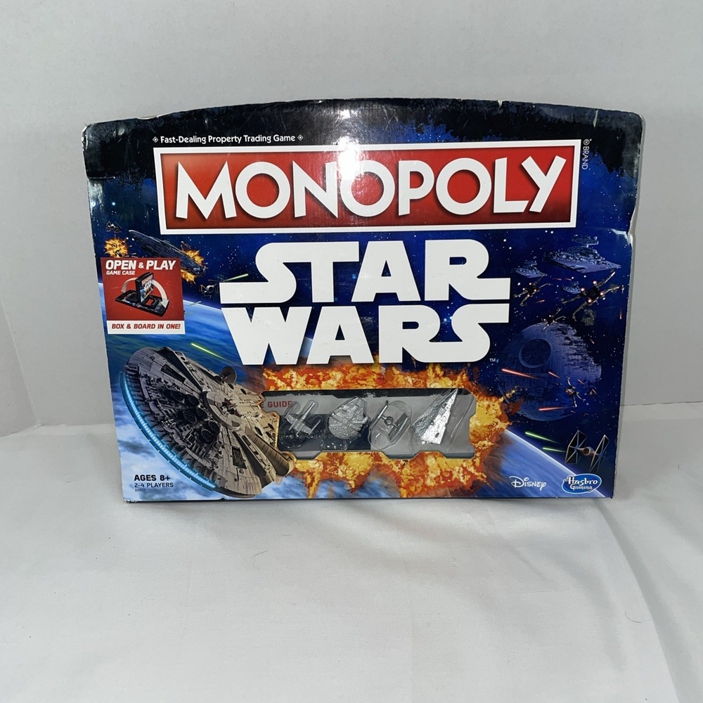 Hasbro Star Wars Monopoly Open & Play Game Case 2015 Board‎ Game B8613 Complete